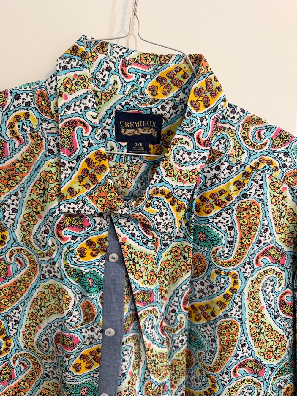 Daniel Cremieux Button-Down Paisley Shirt in Yellow, Blue, Pink, Green